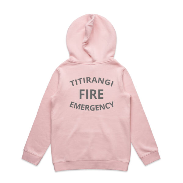 TVFB KIDS HOODIE CURVED TEXT GREY Thumbnail