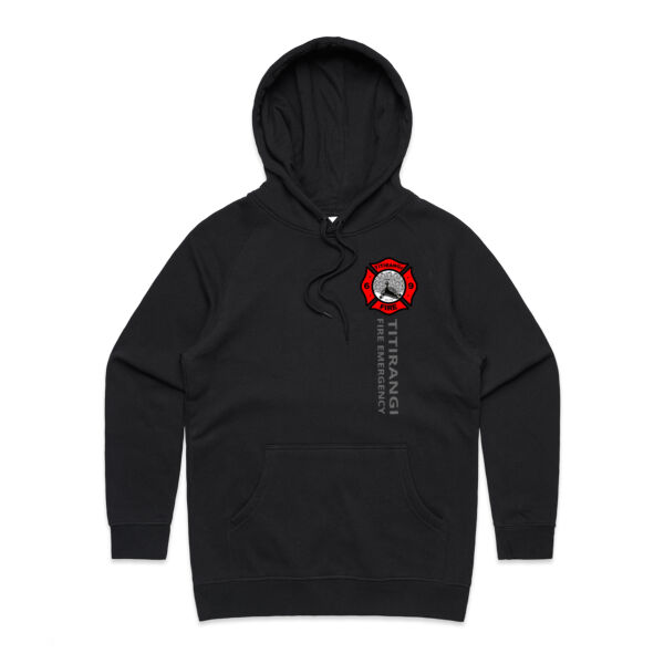 TVFB SUPPORTERS WOMENS HOODIE GREY TEXT Thumbnail